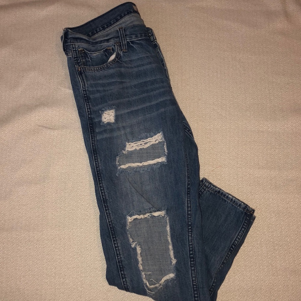 Hollister Girlfriend Distressed Jeans